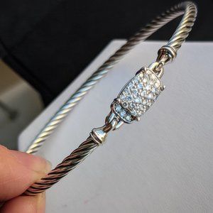 David Yurman Wheaton Diamond Bracelet/ final price! DY stamp in last pic